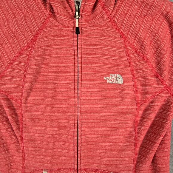 The North Face Jacket Womens Large Polartec ThermalPro Red Full Zip Hoodie - Picture 7 of 16